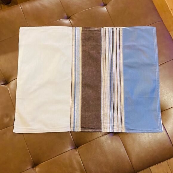 DOCKERS MASCULINE STRIPED PILLOW SHAMS STANDARD PILLOW COVERS - Picture 6 of 7